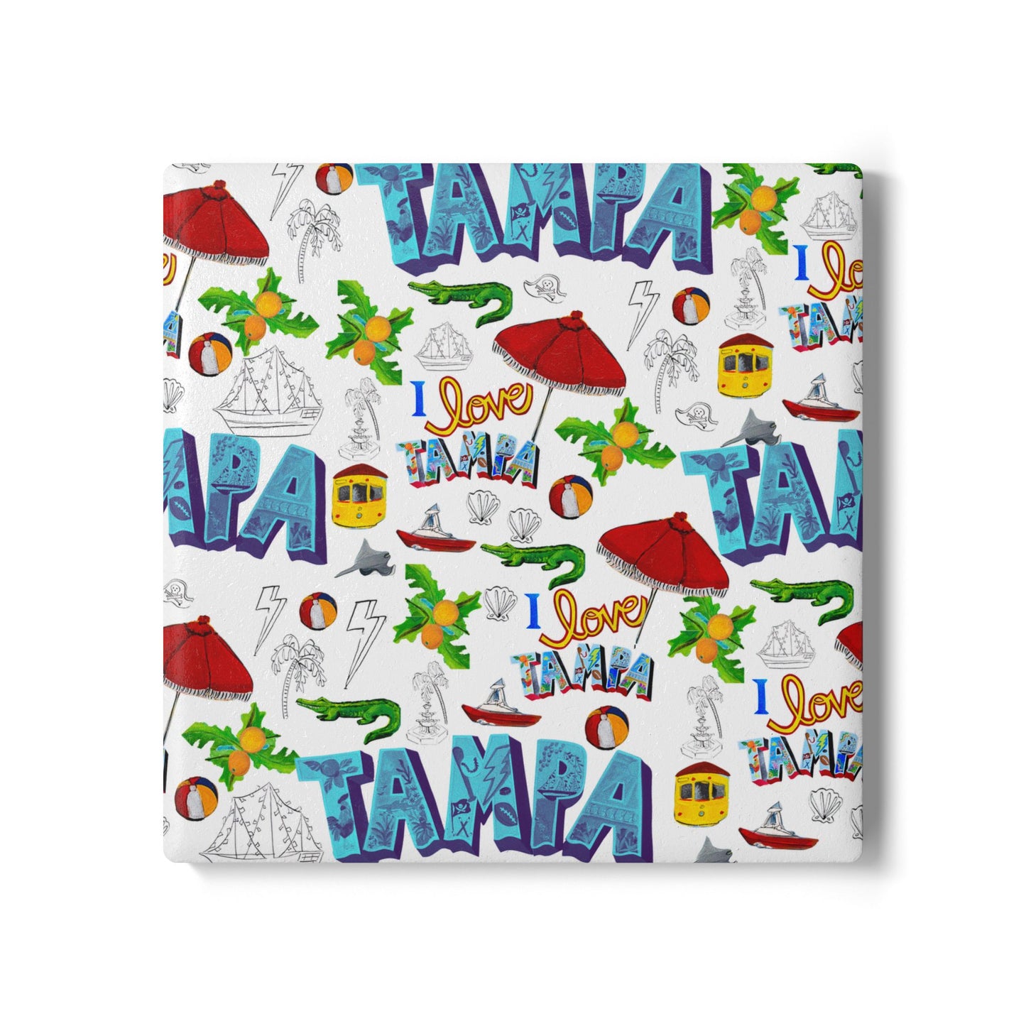 "I Love Tampa" Ceramic Coasters