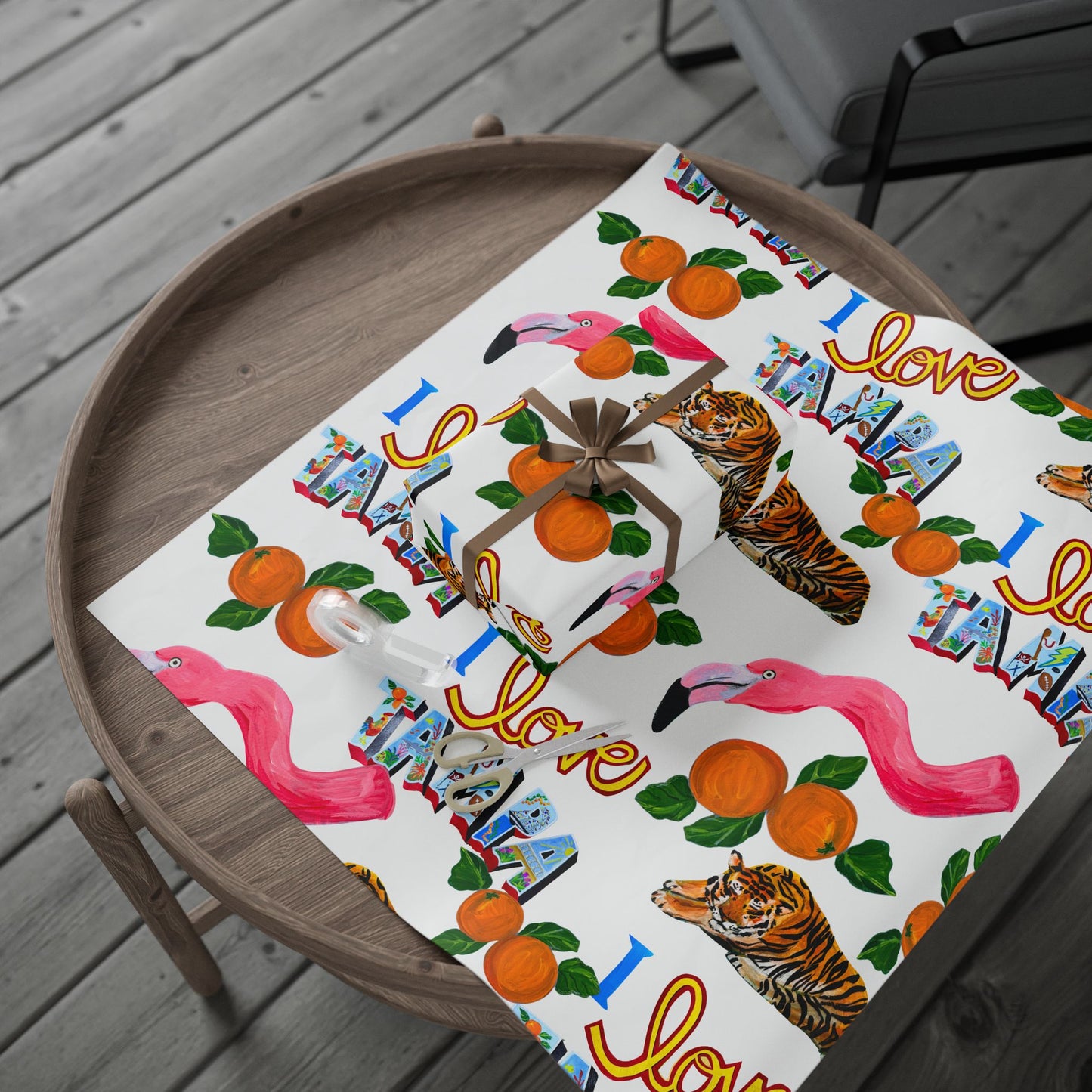 "I Love Tampa" Phoebe & Duran Gift Wrapping Paper