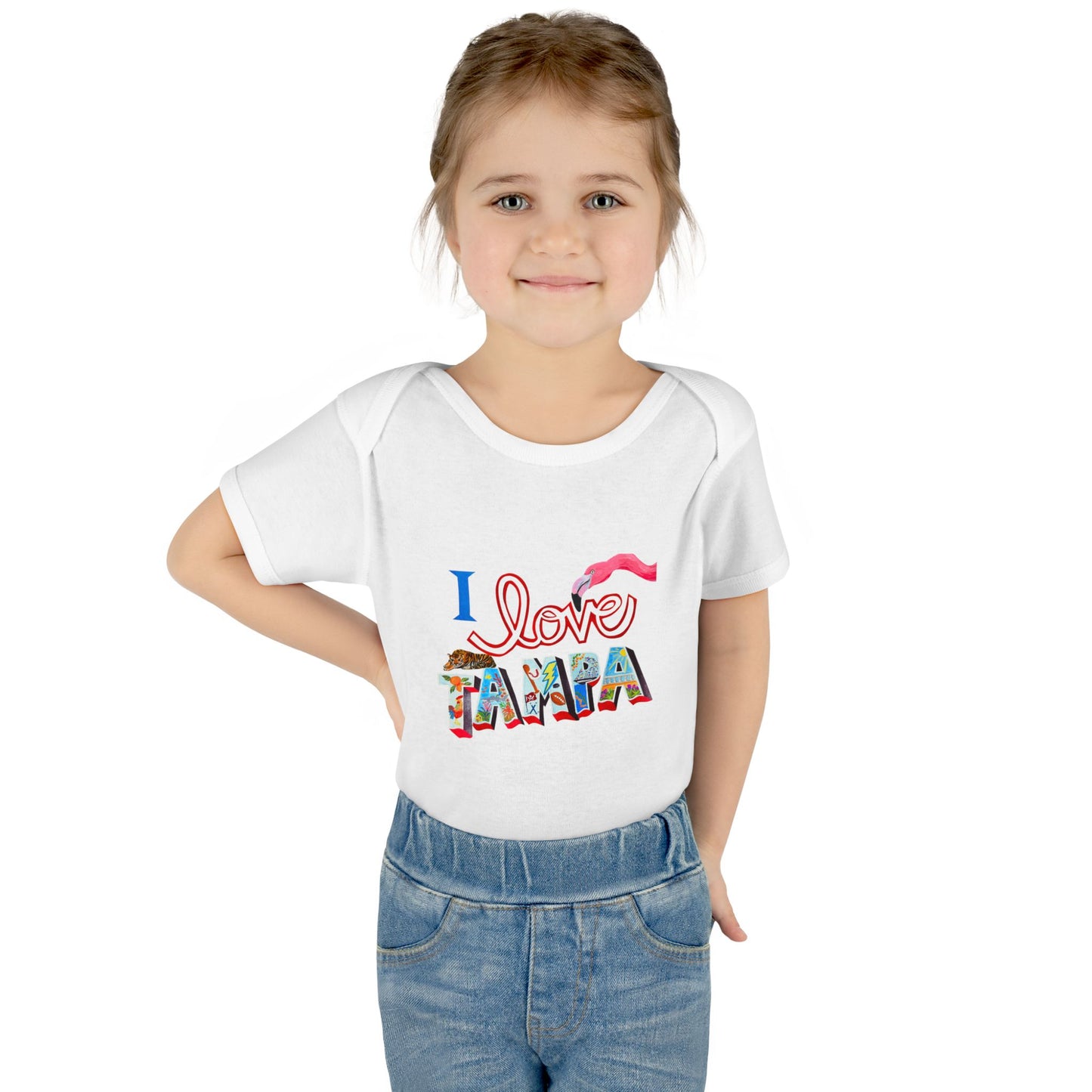 "I Love Tampa" Phoebe & Duran Baby Onesie
