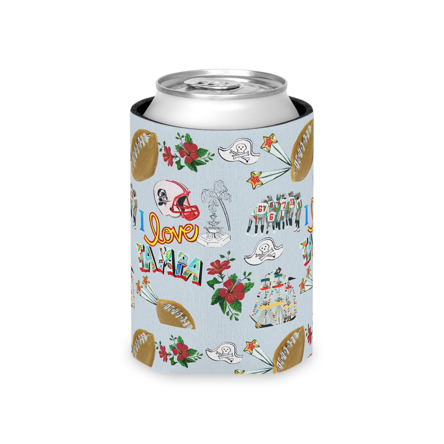 "I Love Tampa" Go Bucs Can Cooler