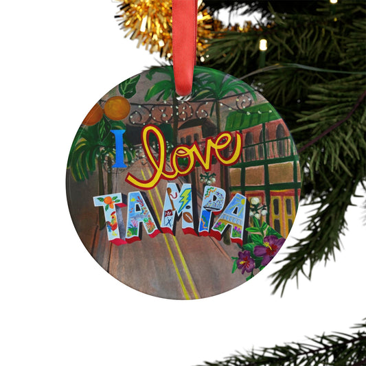 "I Love Tampa" Tree Ornament