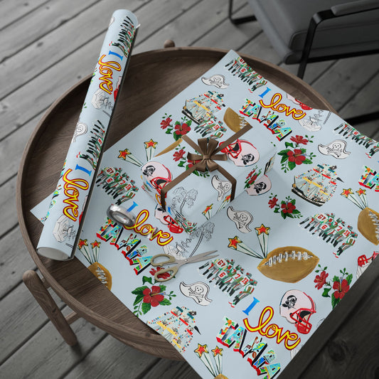 "I Love Tampa" Go Bucs Gift Wrapping Paper