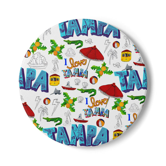 "I Love Tampa" Ceramic Coasters