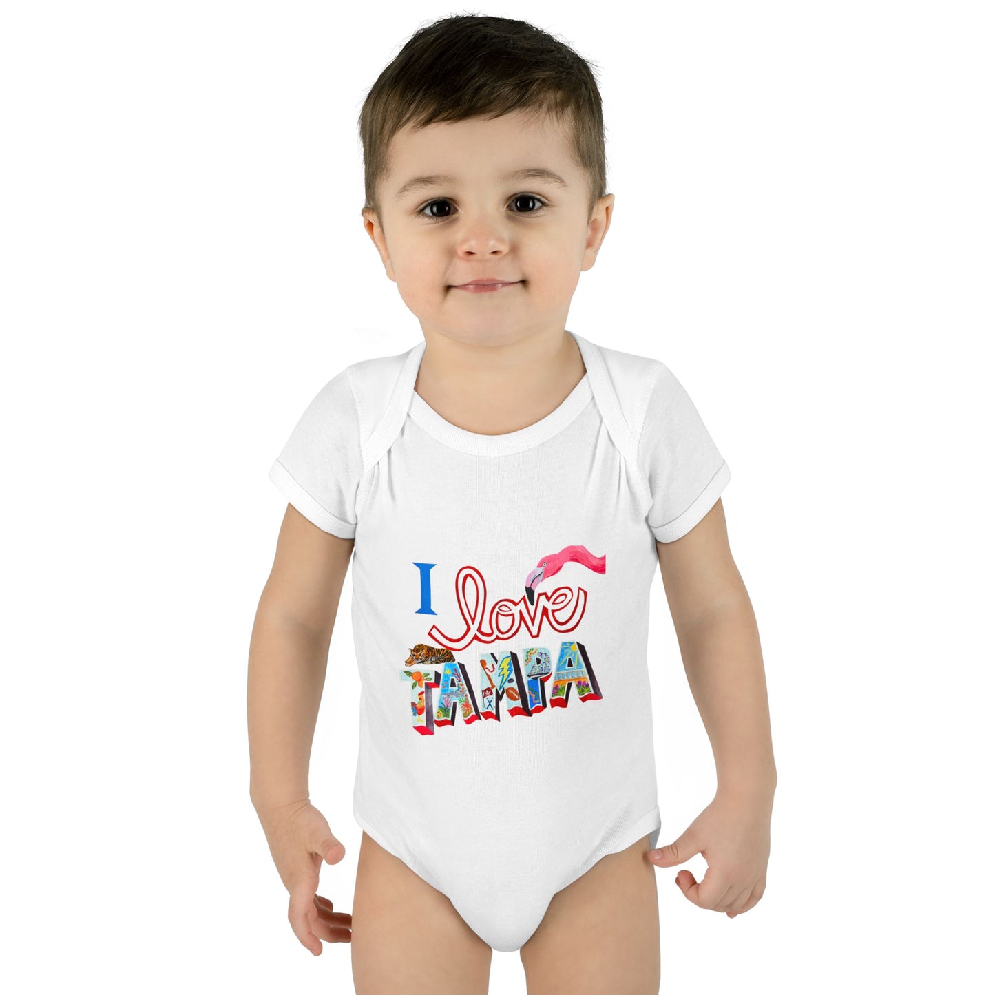 "I Love Tampa" Phoebe & Duran Baby Onesie