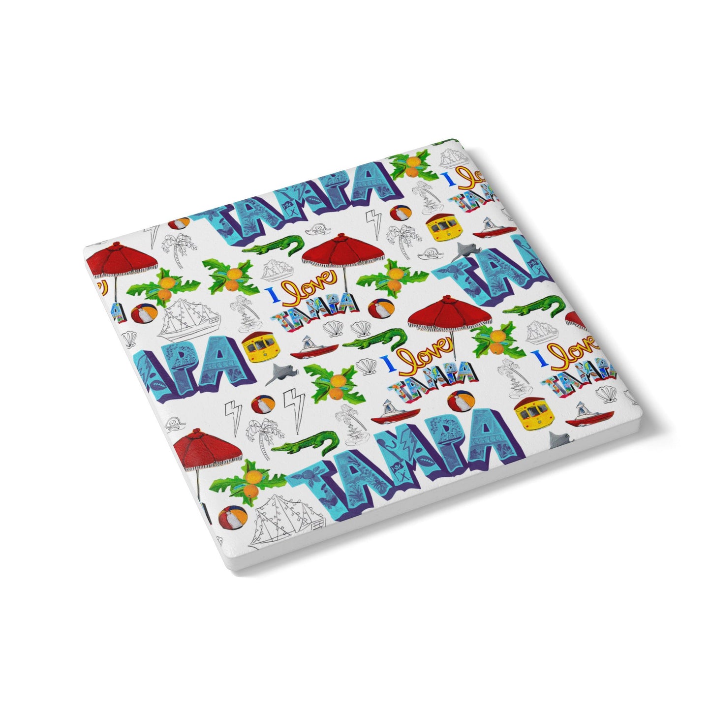 "I Love Tampa" Ceramic Coasters
