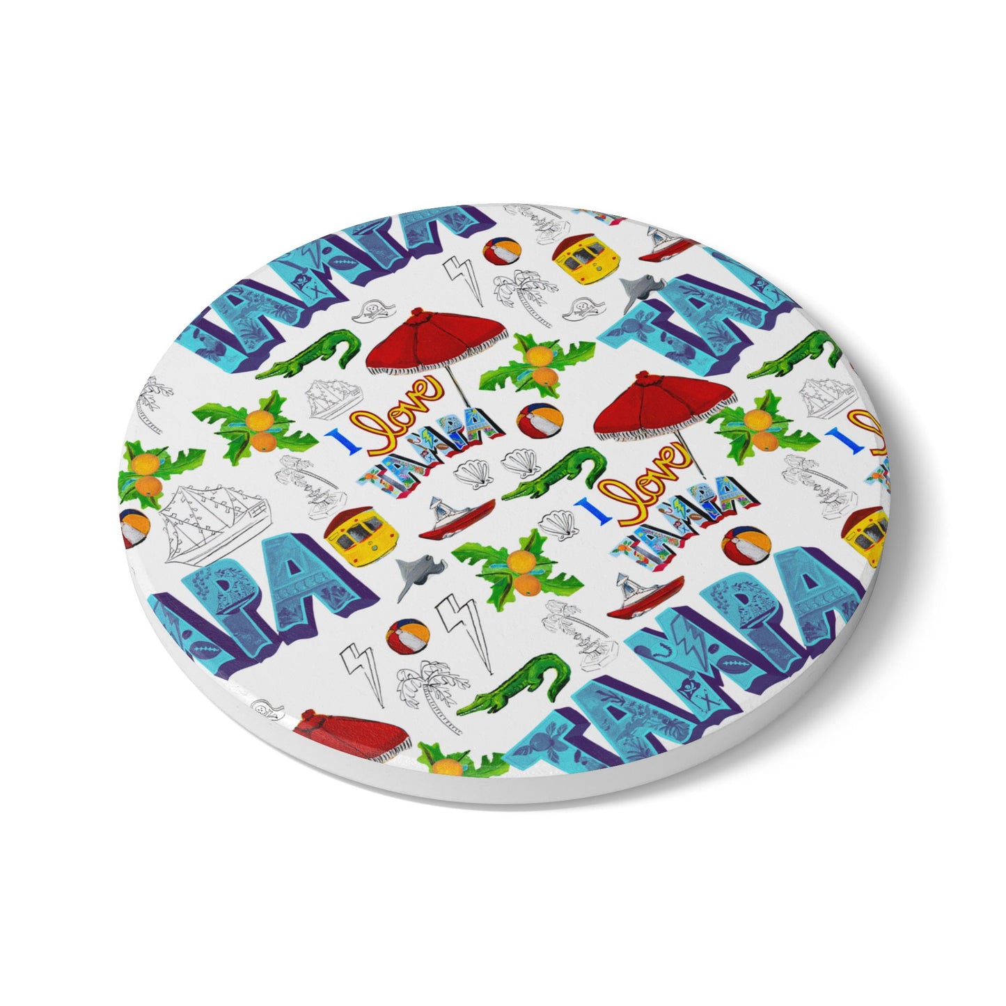 "I Love Tampa" Ceramic Coasters