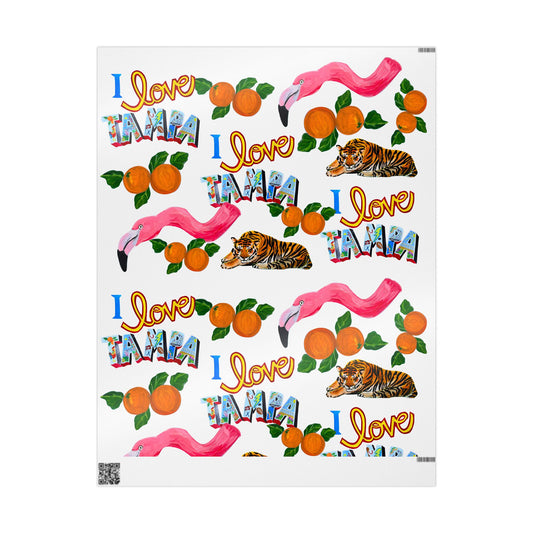 "I Love Tampa" Phoebe & Duran Gift Wrapping Paper